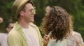 Relaxed cheerful couple dancing at summer party together, enjoying happiness HD Footage