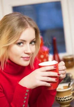 Relaxed cute blond. Foto stock