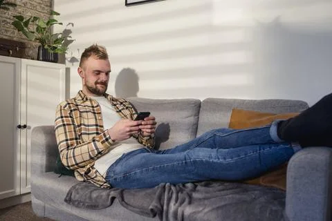 Relaxed Days on the Sofa Stock-Fotos