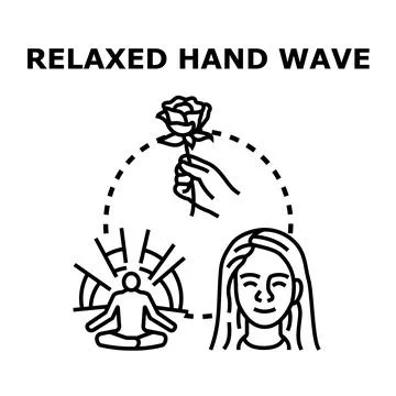 Relaxed hand wave concept for expressing peace and connection Stock Illustration