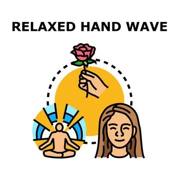 Relaxed hand wave concept for expressing peace and connection Stock Illustration