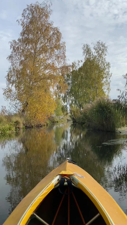 Relaxed kayaking on the river Vidéo 245683669