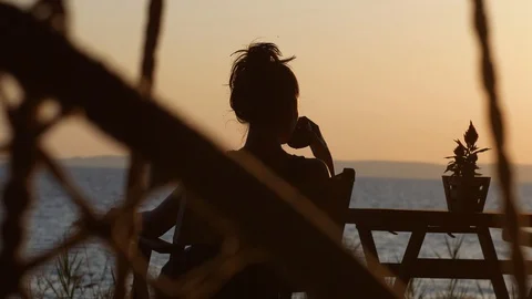 Relaxed at the sunrise Stock Footage 112291604