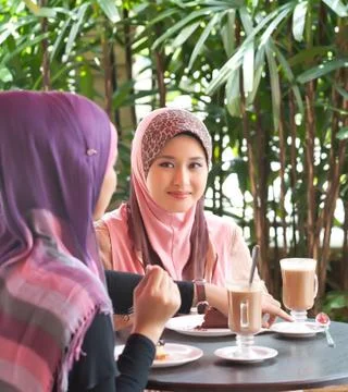 Relaxed while drinking with friends Stock Photos