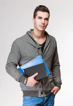 Relaxed young student. Stock Photos