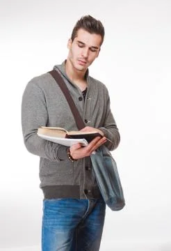 Relaxed young student. Foto stock