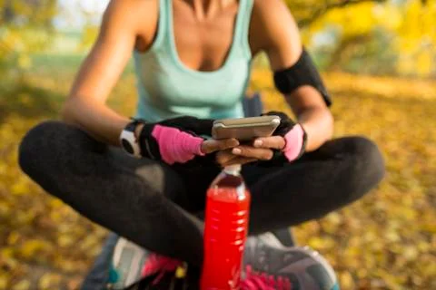 Relaxing after exercise Stock Photos