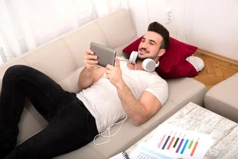 Relaxing after work Foto stock