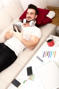 Relaxing after work Foto stock