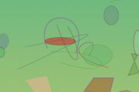 Relaxing and natural theme featuring soft green gradients and shapes イラスト素材