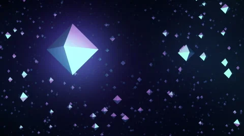 Relaxing background animation of a flight through platonic octahedrons. Stock-Footage 64224267