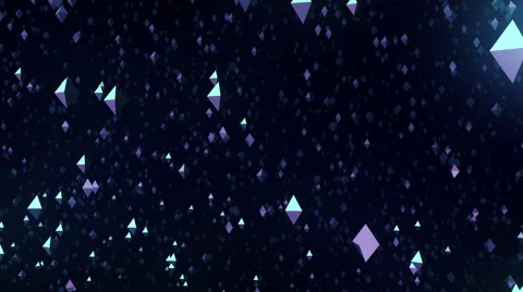 Relaxing background animation of a flight through rotating octahedrons. Stock Footage 64226007