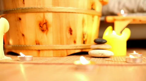 Relaxing bath for feet Stock Footage 608239