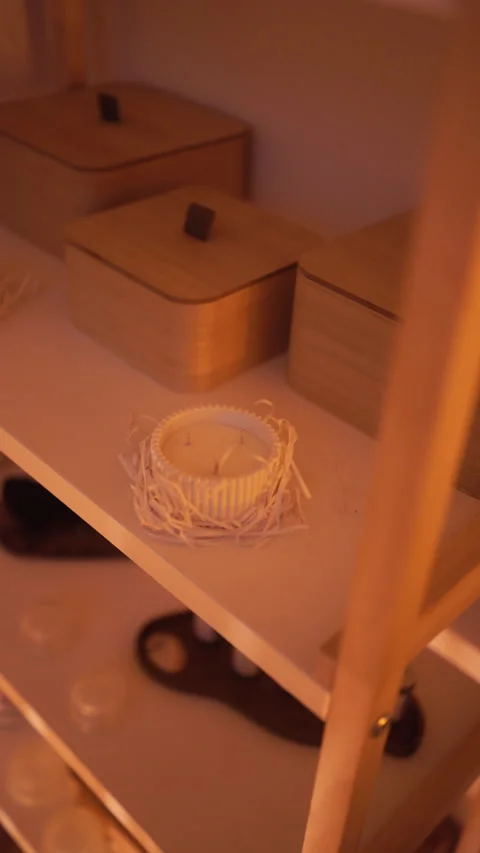 Relaxing bath setup, Spa ambiance with natural elements, Tranquil setting 動画素材 327821673