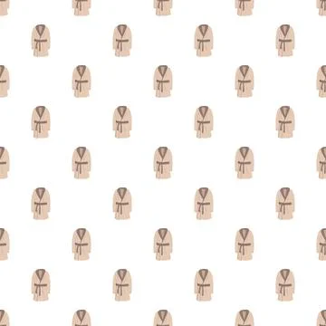 Relaxing bathrobe seamless pattern for spa and wellness concept Stock Illustration