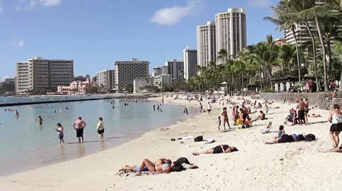 Relaxing on beach Stock Footage 8997854