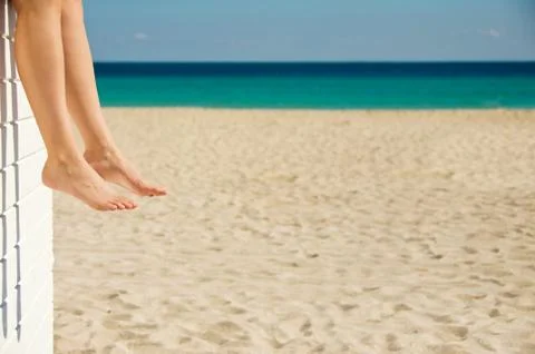 Relaxing at the beach Illustrazione stock