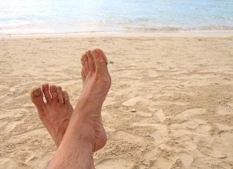 Relaxing on the beach Stock Photos