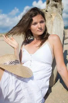 Relaxing on the beach Stock Photos