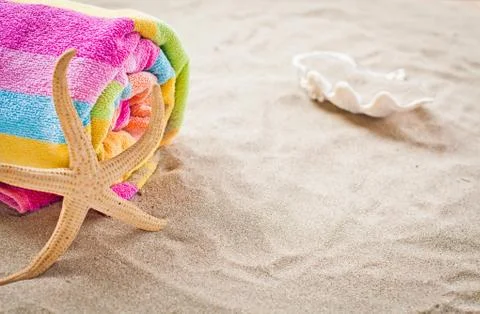 Relaxing at the beach Stock Photos