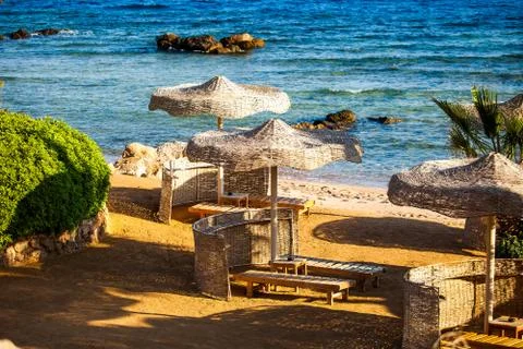 Relaxing at the beach Stock Photos
