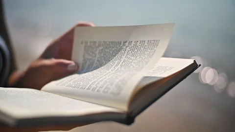 Relaxing Beach Reading - Close-Up Video stock 250467573