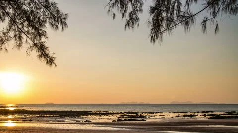 Relaxing on beach timelapse Stock Footage 50654592