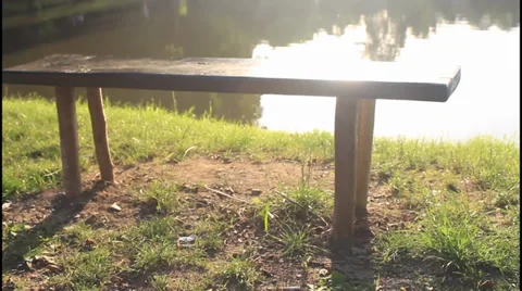 Relaxing bench Stock Footage 31150676