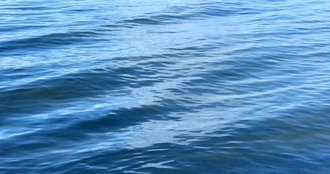Relaxing blue slow sea waves Stock Footage