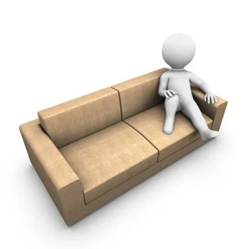 Relaxing on a couch Illustration