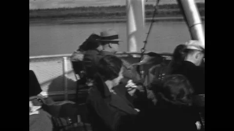 Relaxing on Deck 1937 Stock Footage 201553278