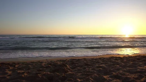 Relaxing empty beach Stock Footage 77703497