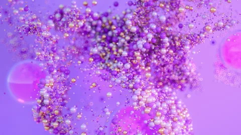 Relaxing Floating Pearls Loop Vidéo 256193928