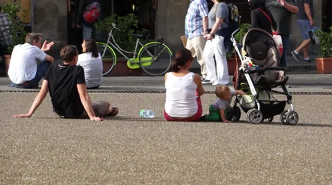 Relaxing in Florence (1 of 12) Stock Footage 32197332