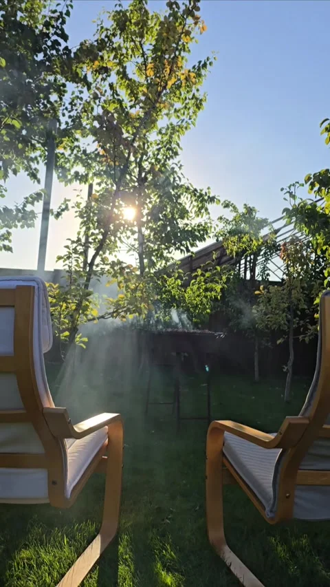 Relaxing in the garden Stock Footage 299385368