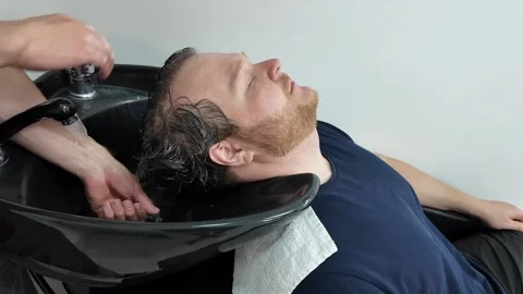 Relaxing Hair Wash for Self Care Stock Footage 292161453