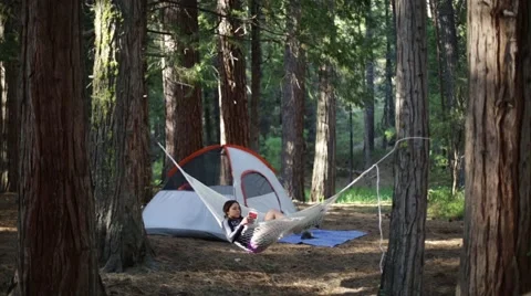 Relaxing hammock Stock Footage 50805736