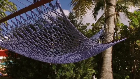 Relaxing Hammock Zone at Port Lucaya, Freeport, Grand Bahama, Bahamas Stock Footage 106910841