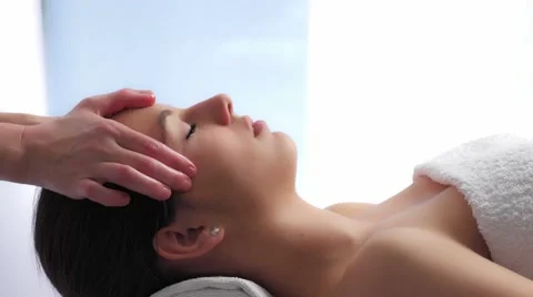 Relaxing head massage Stock Footage 62526729