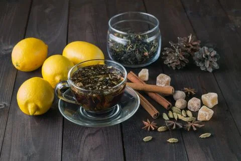Relaxing herbal tea Stock Photos