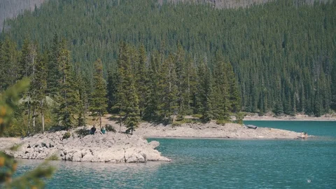 Relaxing by the lake Video stock 88277389