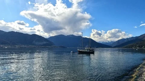 Relaxing landscape at the lake Stock Footage 262334793