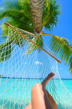 Relaxing in the Maldives Stock Photos