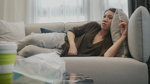 Relaxing Moment on the Couch Stock Footage 314570562