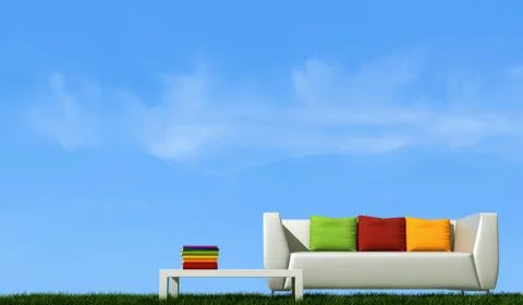 Relaxing outdoors イラスト素材