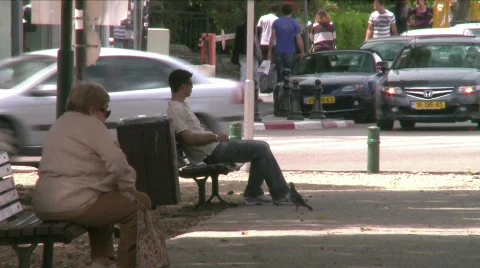 Relaxing in the park Stock Footage 691212