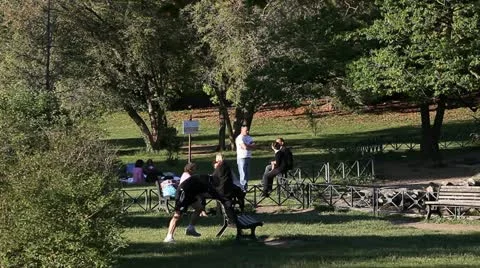 Relaxing at park Stock Footage 11133764