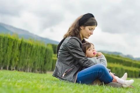 Relaxing at park Stock Photos