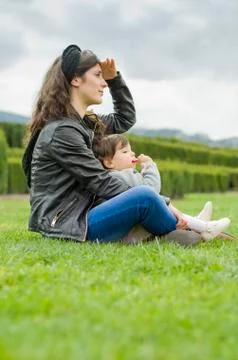 Relaxing at park Stock Photos