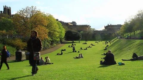 Relaxing in park Time Laps Stock Footage 39490597